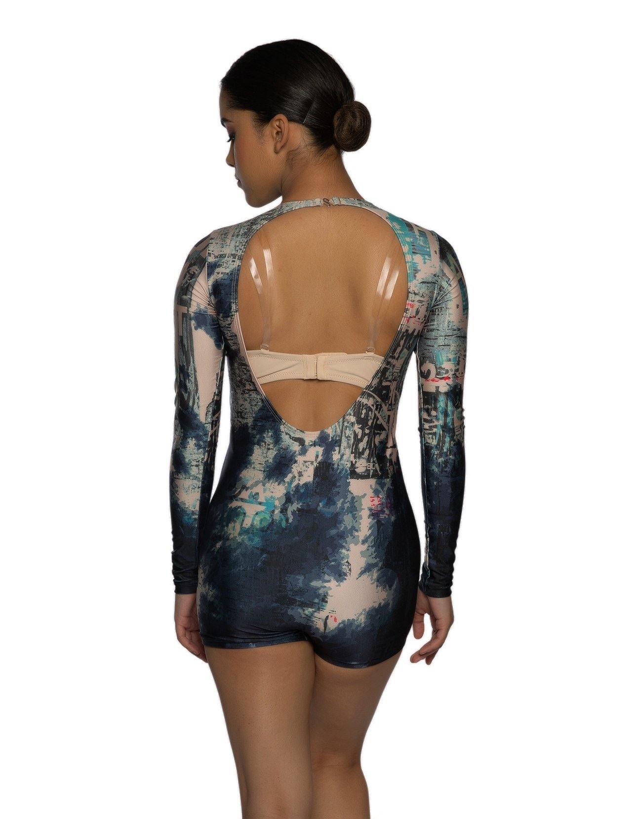 Grime LS Open Back Biketard - Hamilton Theatrical