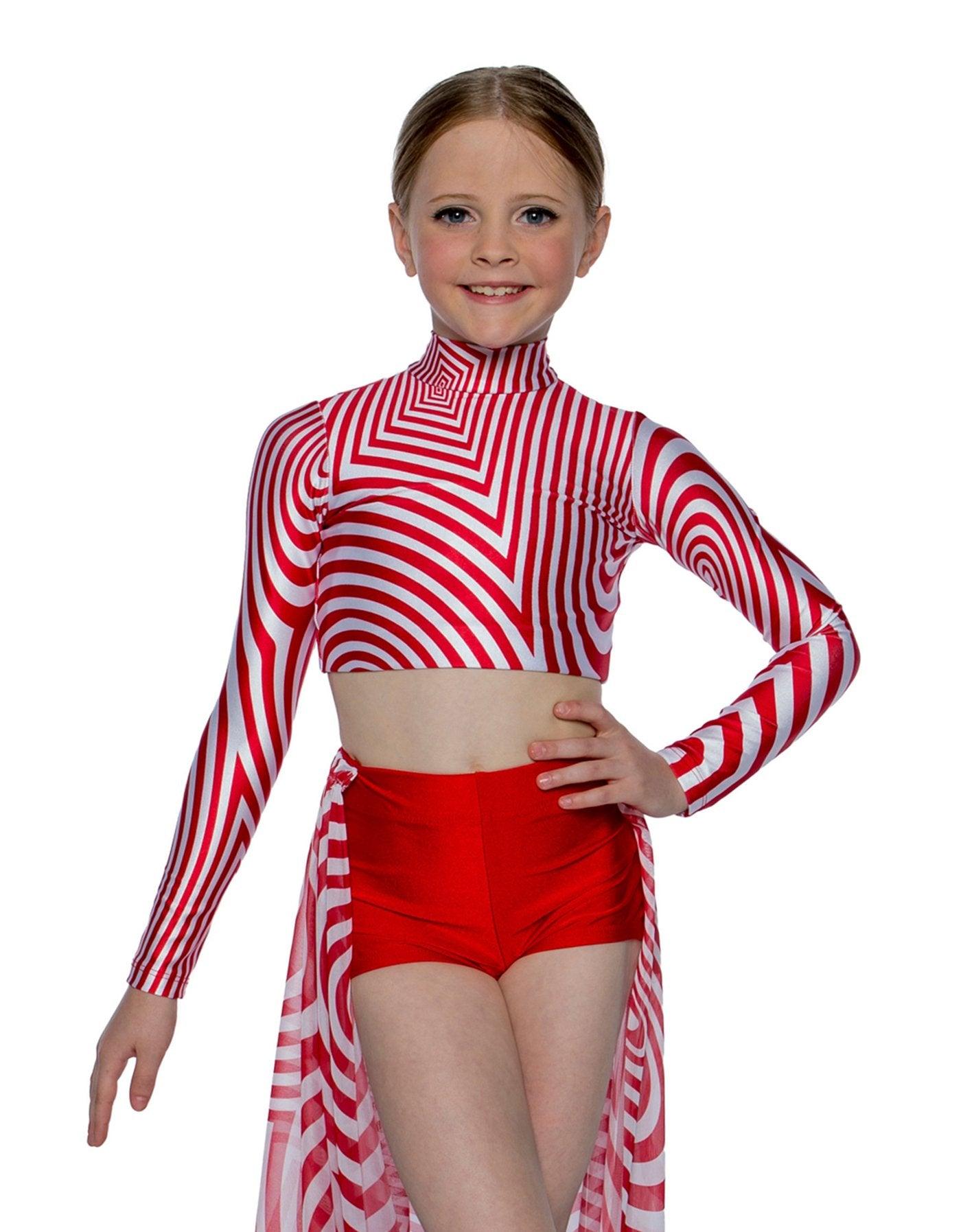 Christmas - Candy Cane LS Crop Top - Hamilton Theatrical