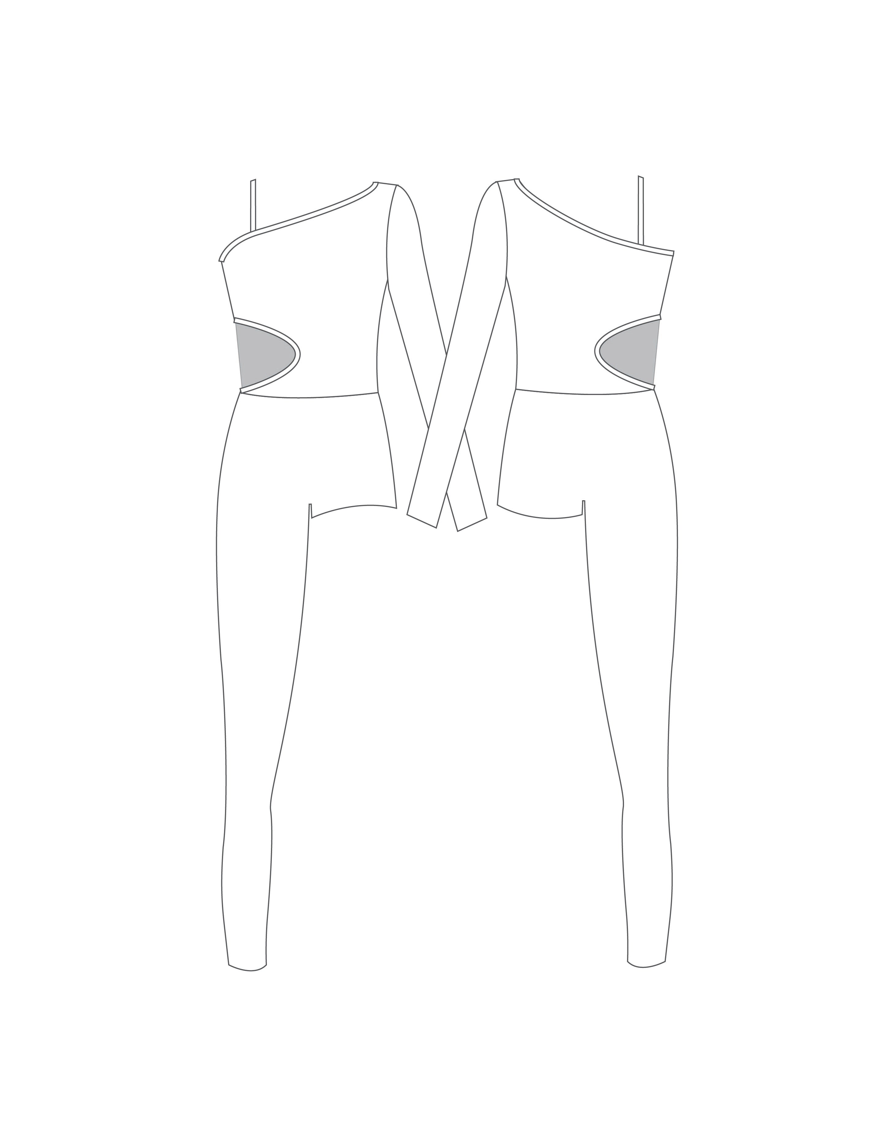 Custom Inked One Shoulder Unitard with one leg and Mesh Panel - Lycra & Mesh