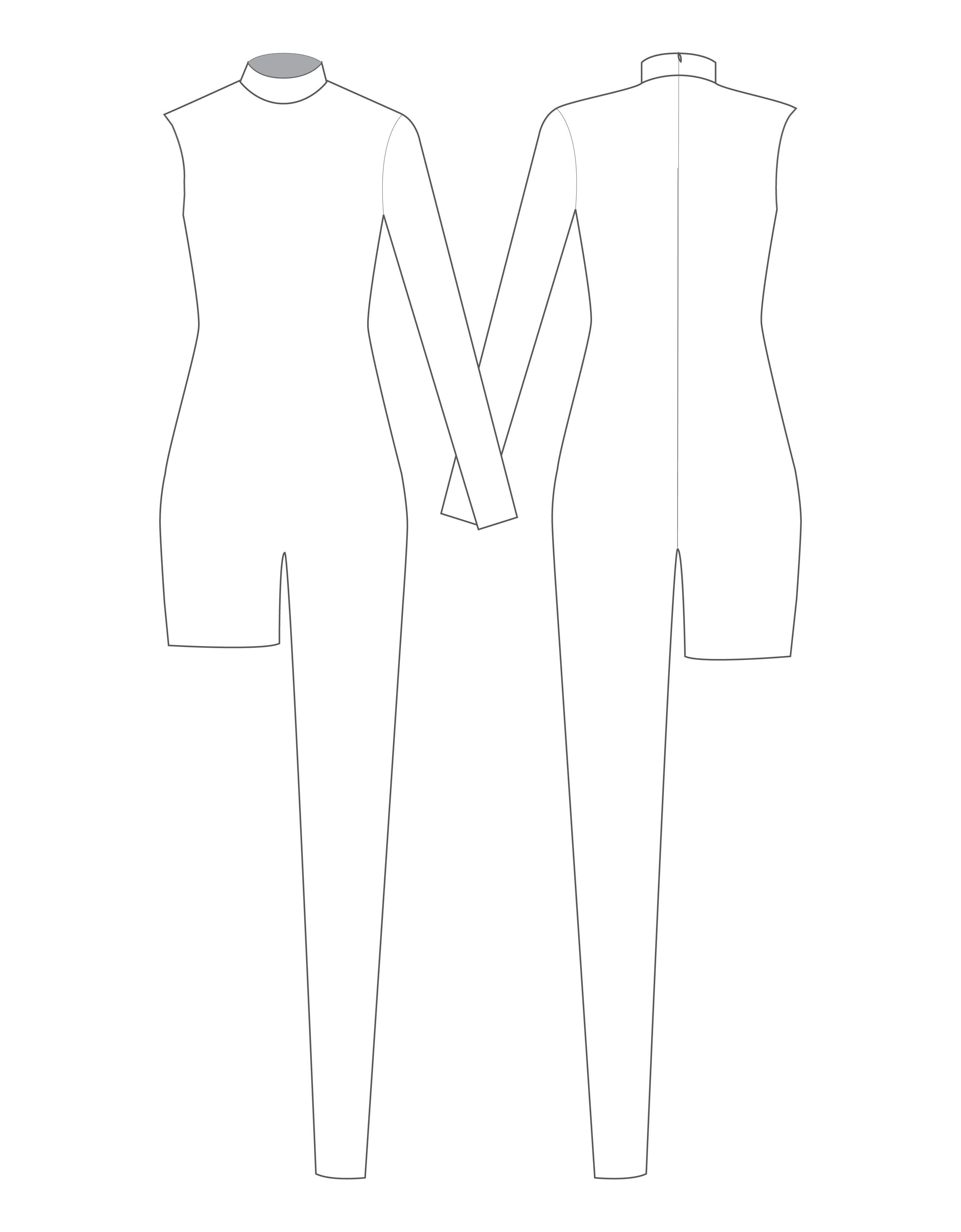 Custom Inked Half and Half Tapered Leg Unitard - Lycra