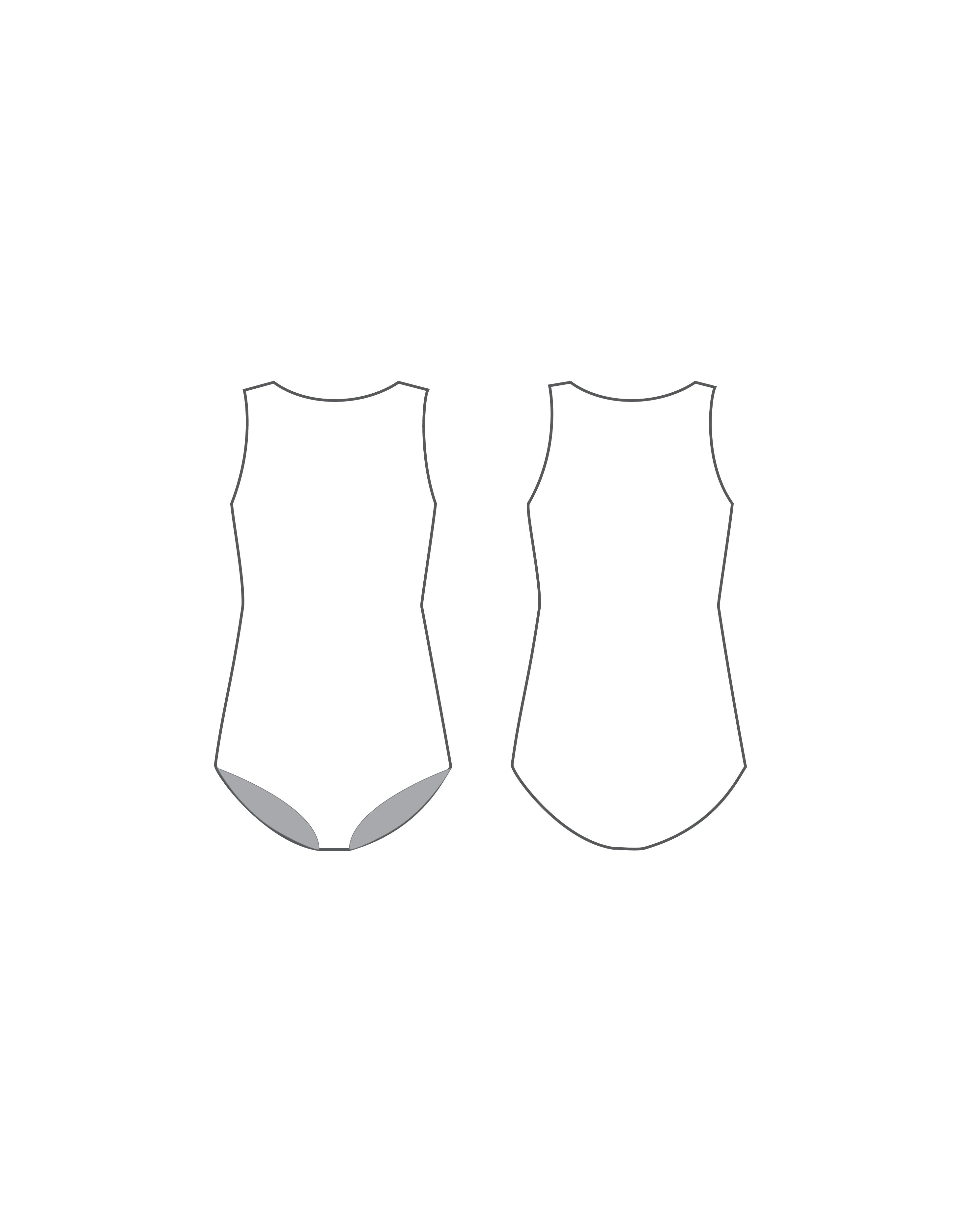 Custom Inked Keyhole Back Tank Leotard - Lycra