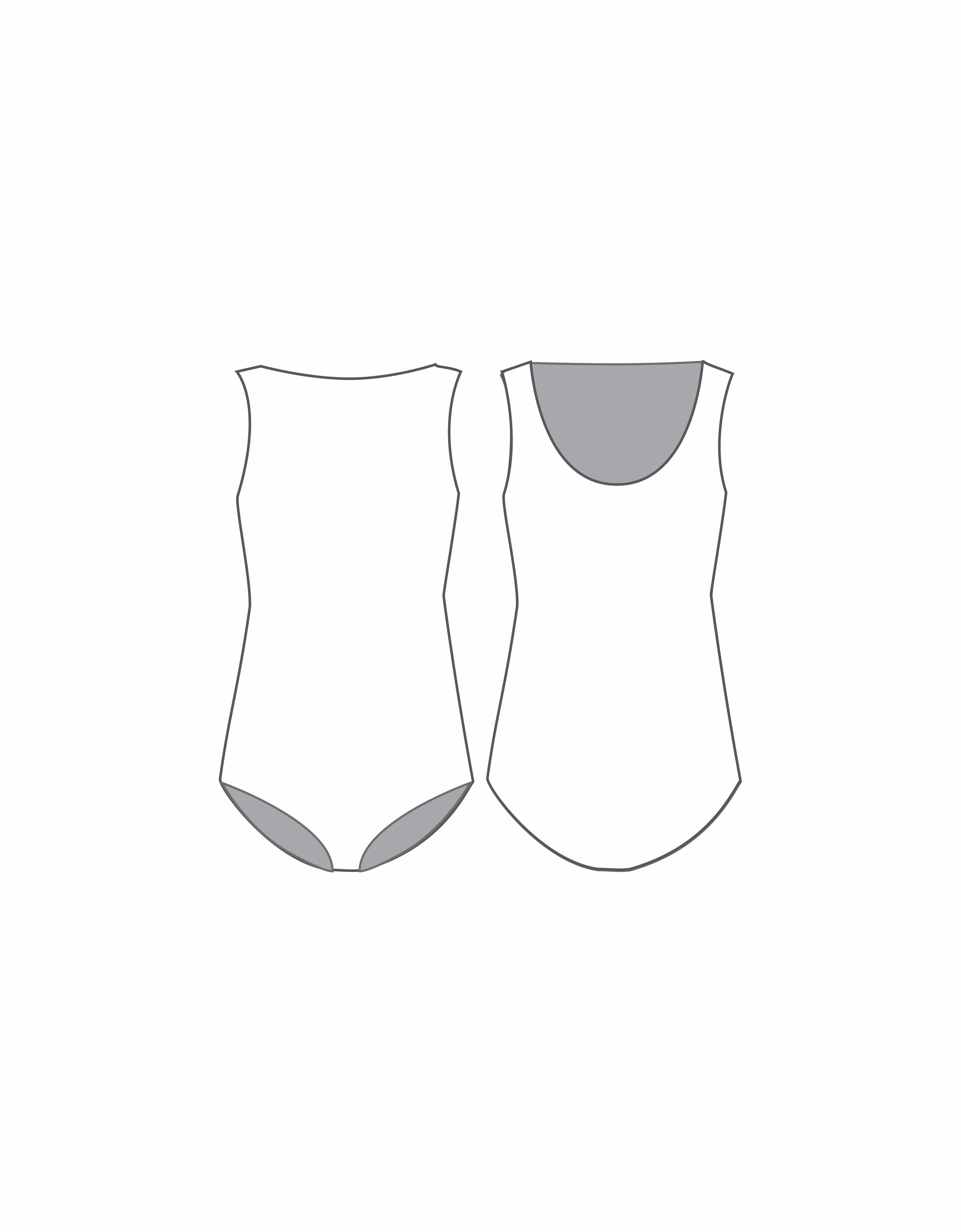 Custom Inked Boatneck Tank Leotard with High Back - Hologram