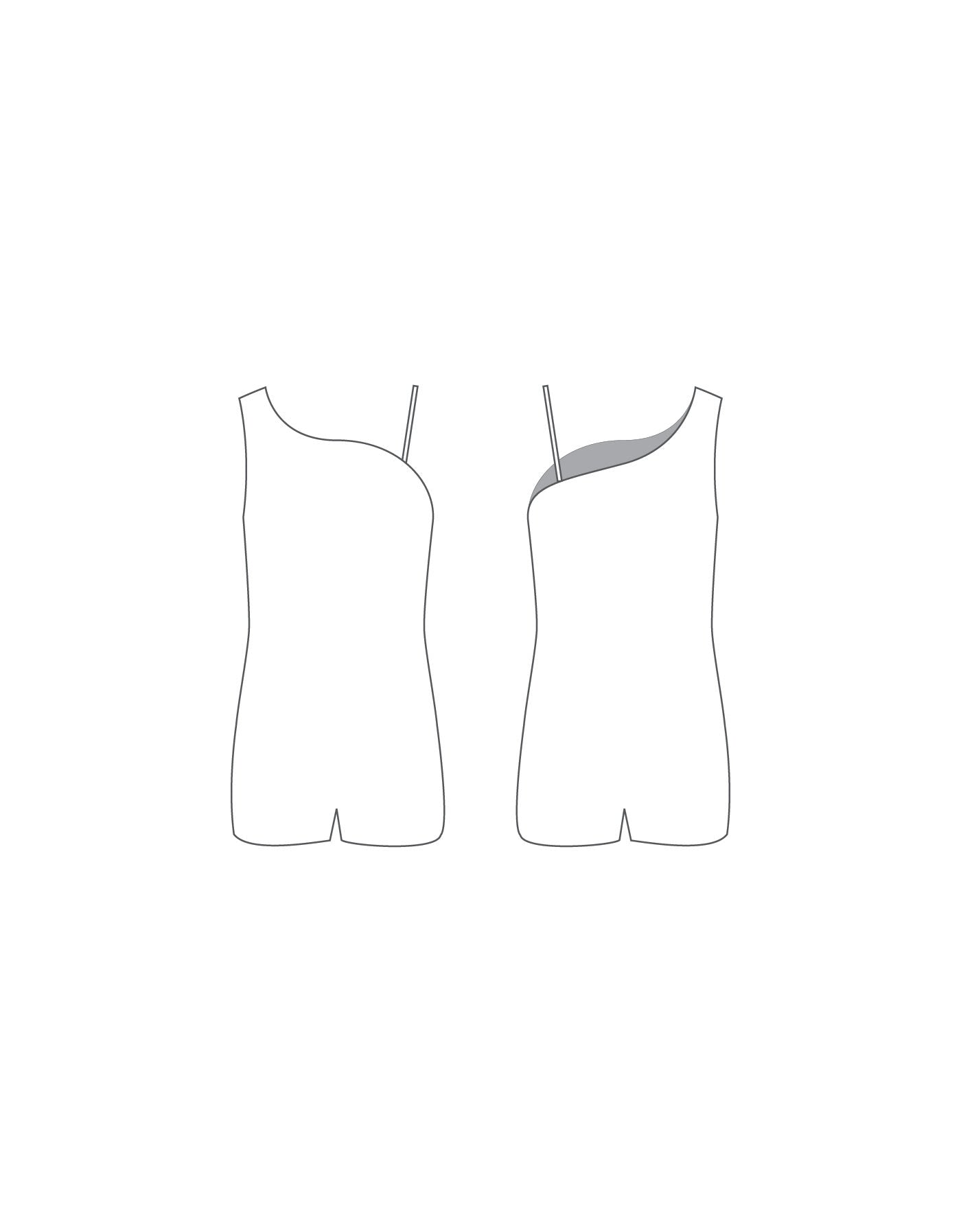 Custom Inked One Shoulder Biketard - Lycra