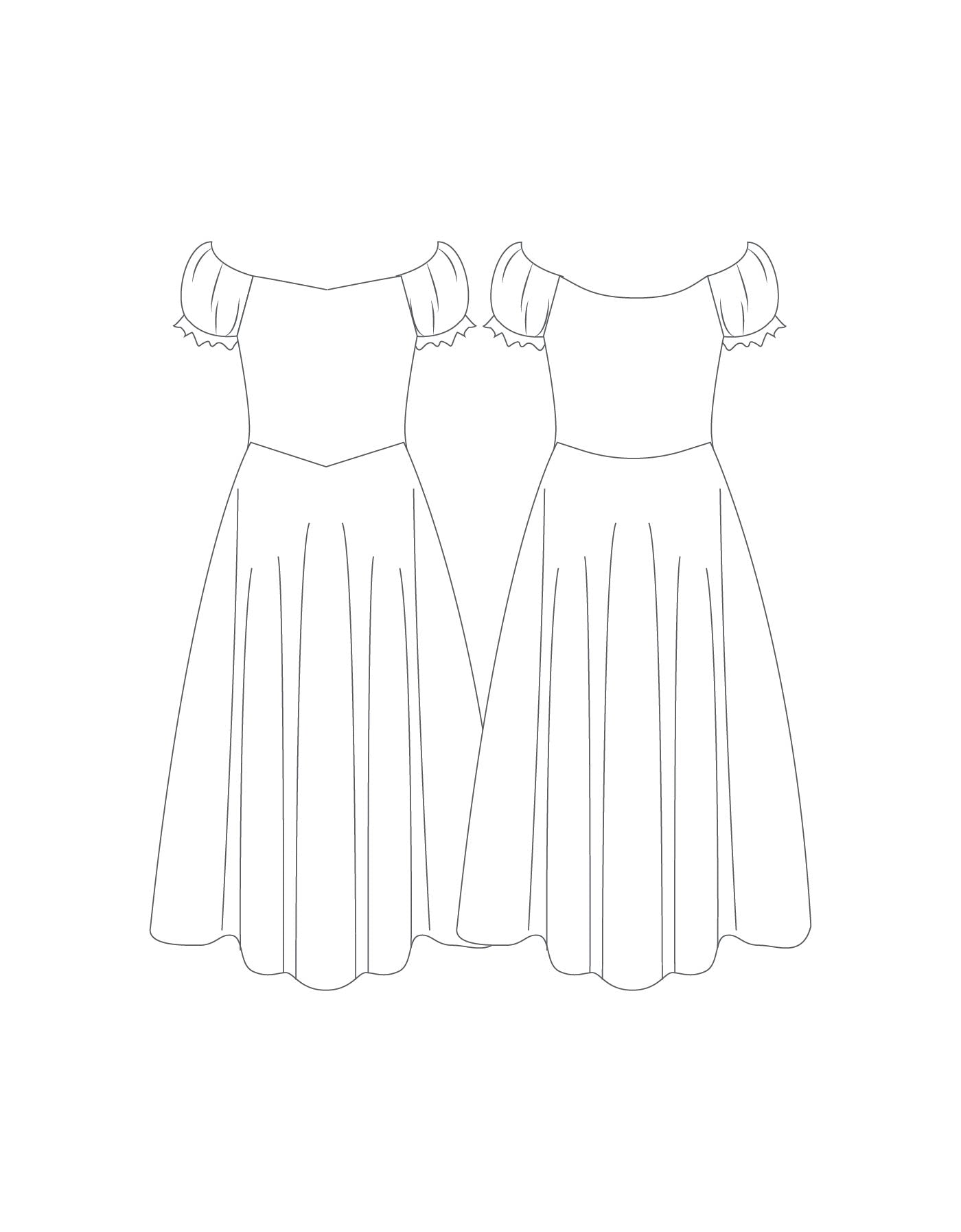 Custom Inked Off The Shoulder Puff Sleeve Dress - Lycra