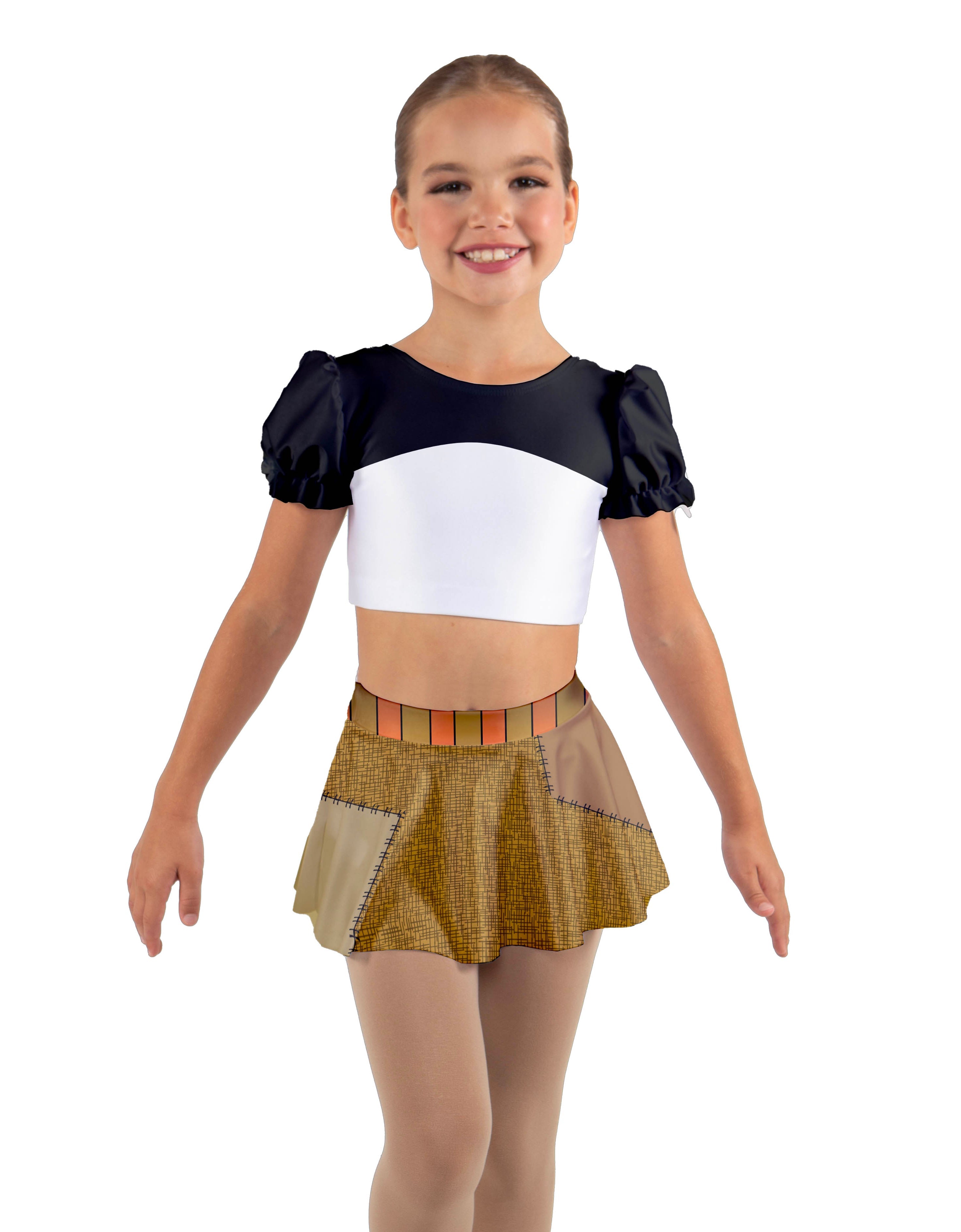 Karate Animals - Panda - Kung Fu Panda Puff Sleeve Crop Top