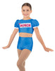 Munch Chocolate Puff Sleeve Crop Top