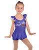 Choco Milk Camisole Flutter Sleeve Biketard w Peplum