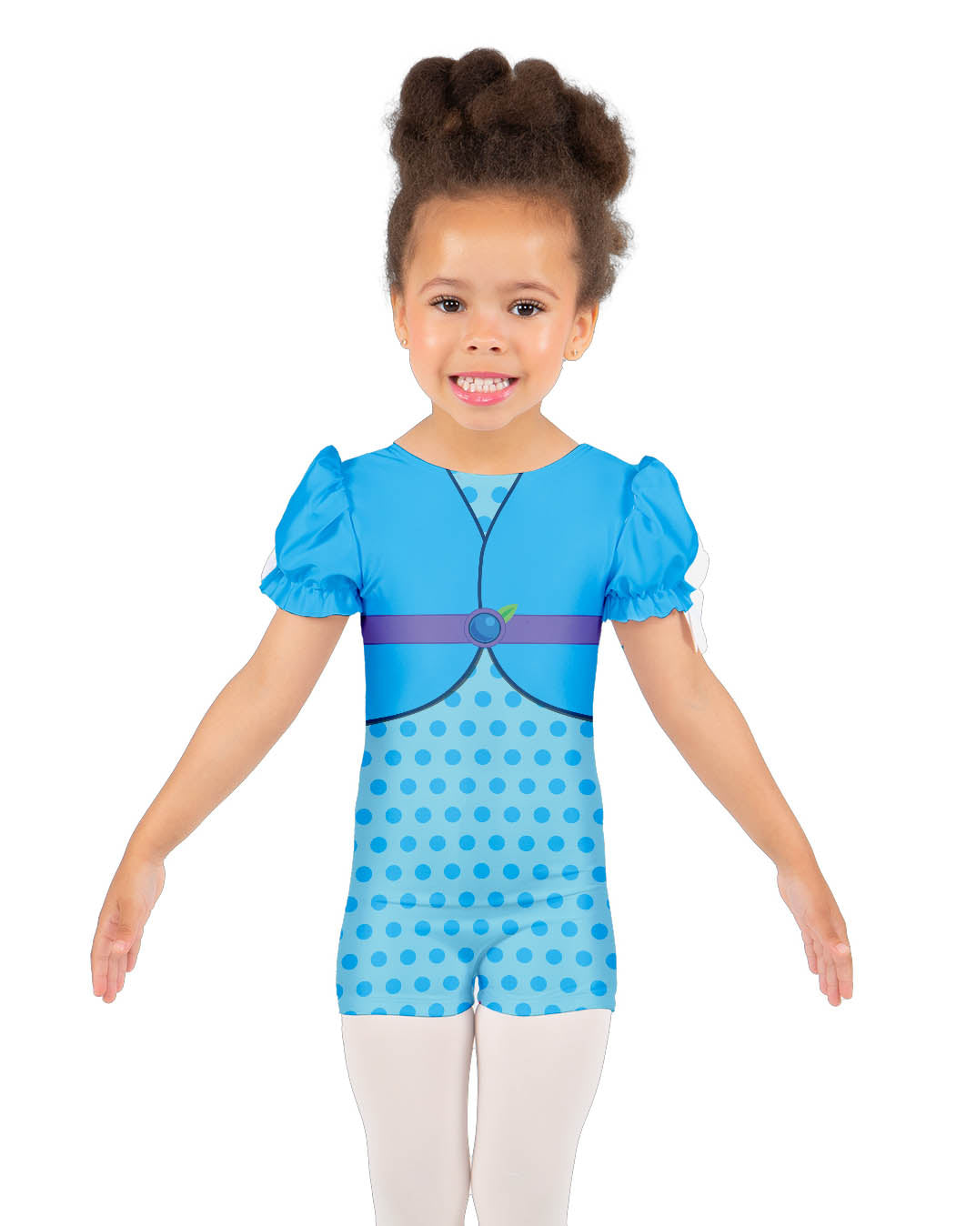Blueberry Gal Puff Sleeve Biketard