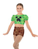 Pixels Puff Sleeve Crop Top