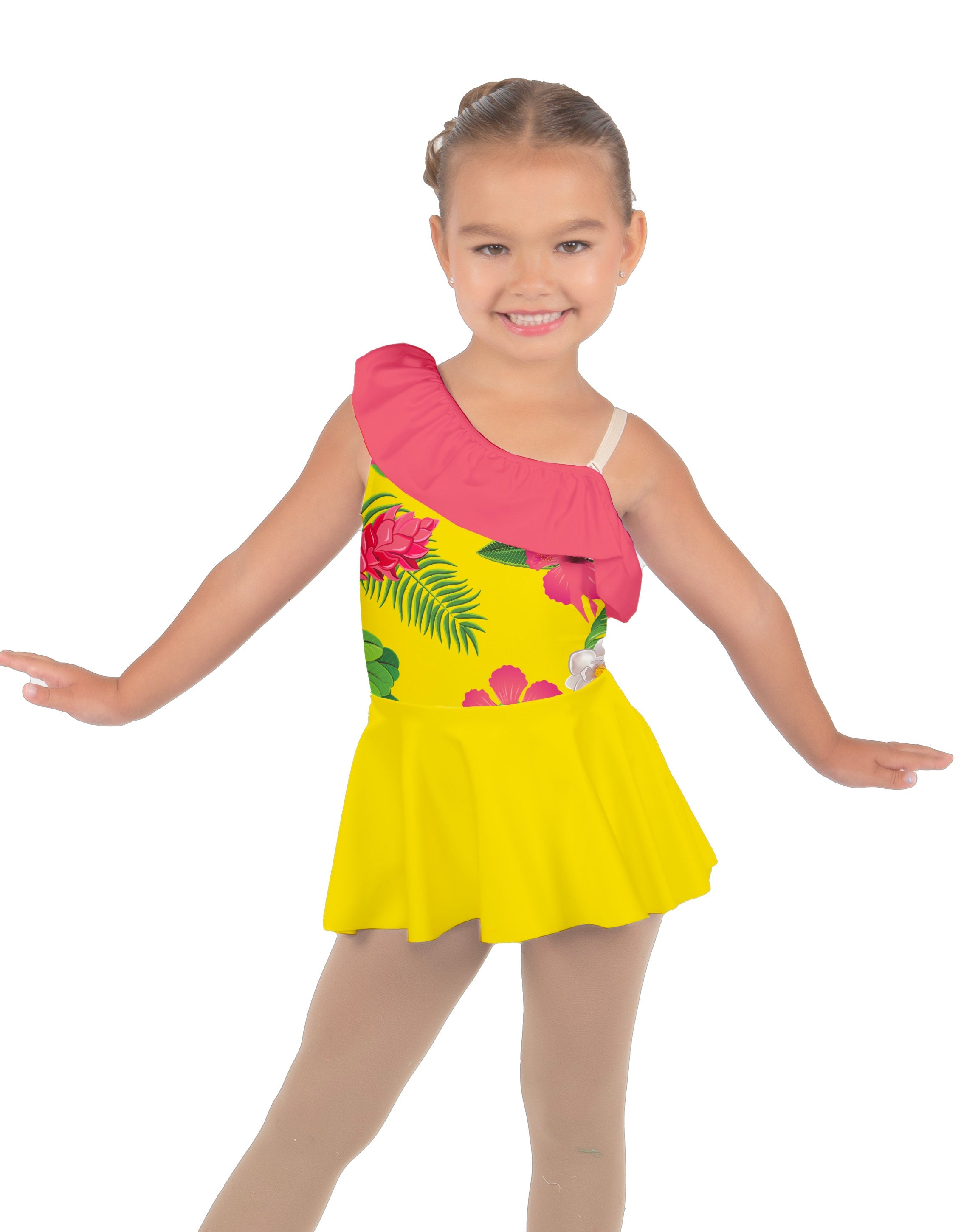 Tropicoco One Shoulder w Ruffle Dress