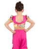 Candy Crush Puff Sleeve Crop Top