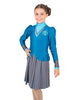 Wizards University LS TNeck Biketard with Attached Pleated Skirt and Peplum