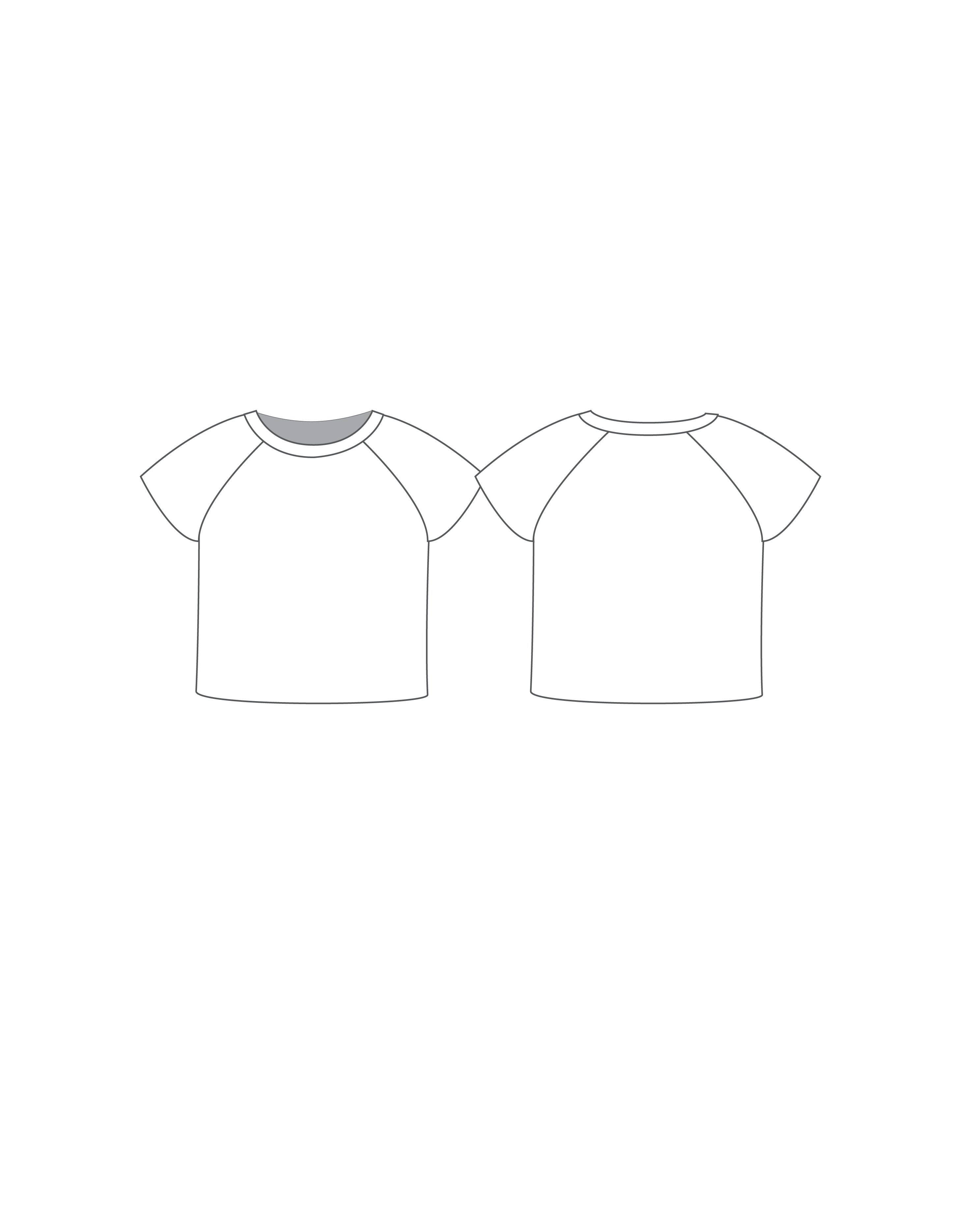 Custom Inked Raglan Crop Shirt - Lycra