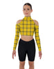 Totally Clueless LS TNeck Keyhole Cold Shoulder Crop Top