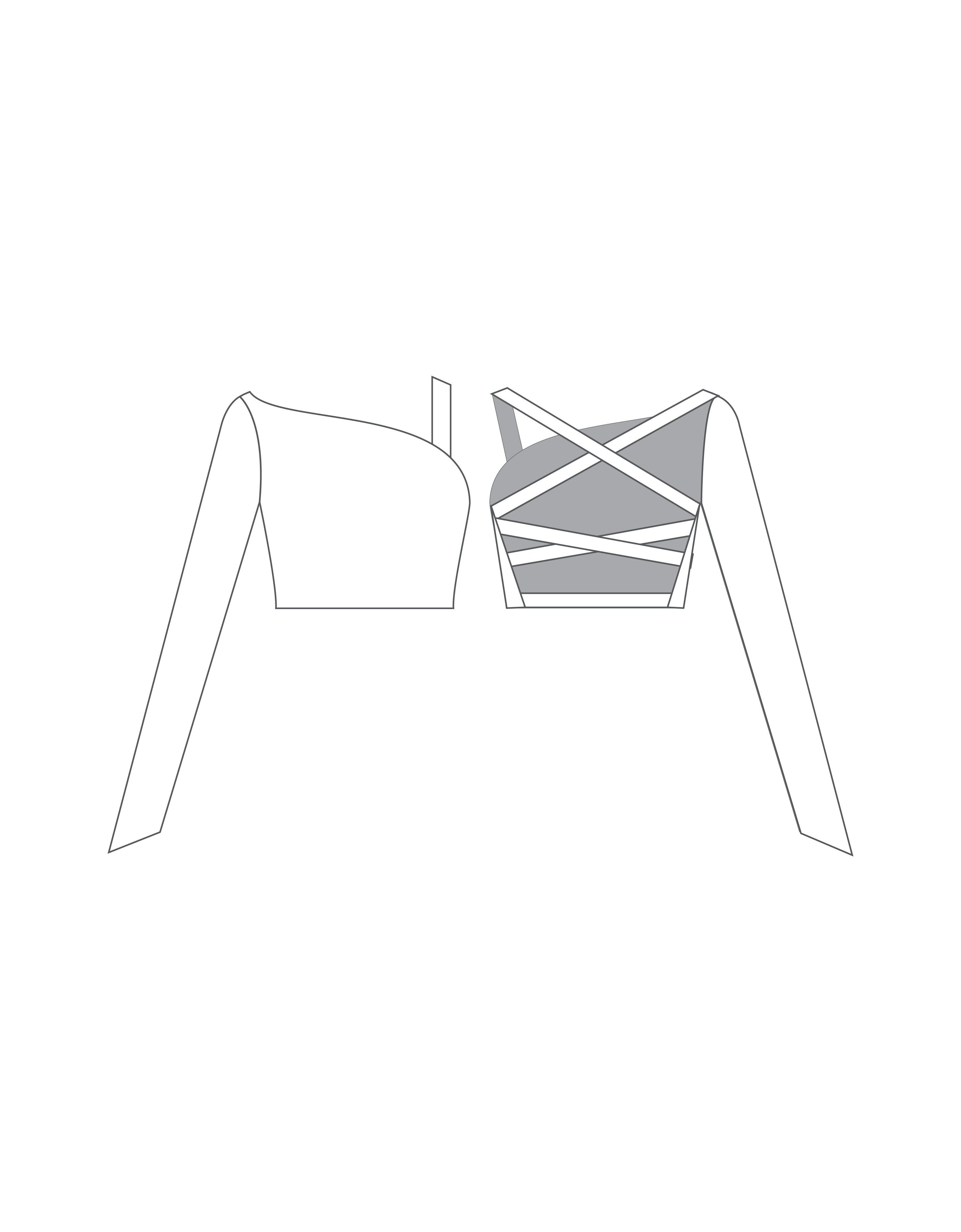 Custom One Sleeve Crop Top - Mystique