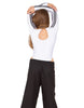 Varsity LS TNeck Zipper Front Leotard High Cut Leg