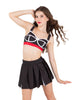 Varsity Sweetheart Crop Top with Strap