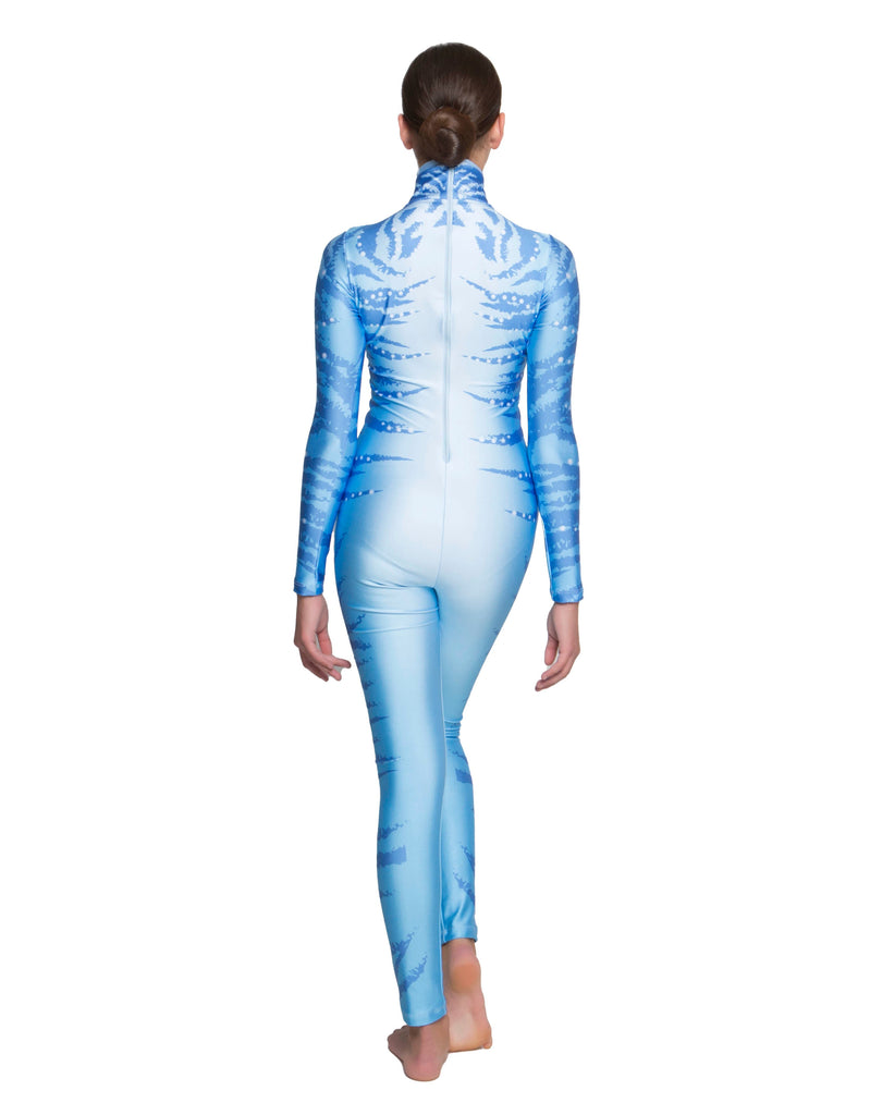 TNeck LS Unitard Zipper Back