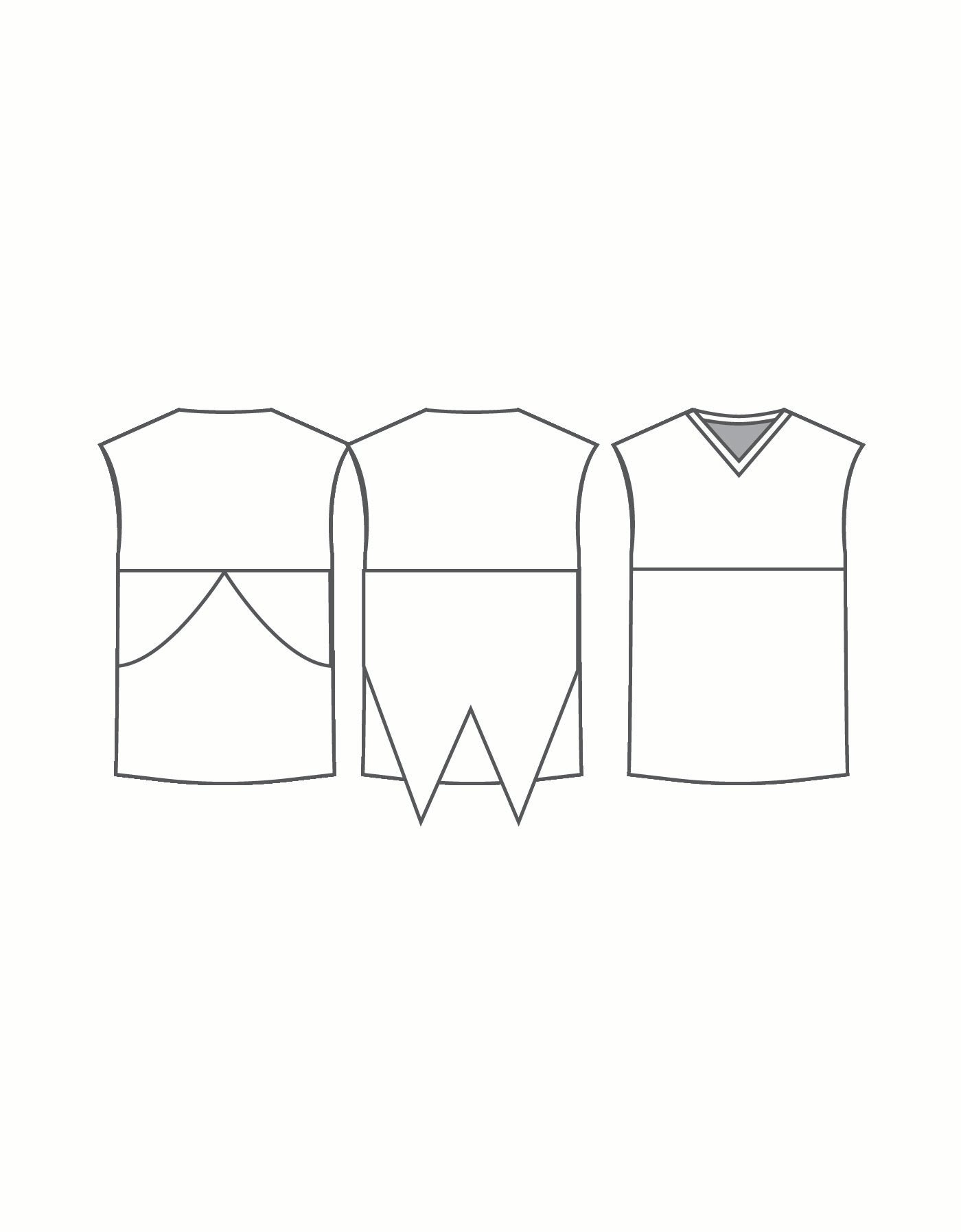 Custom Inked Convertible V Neck Tank Shirt With Tails - Lycra