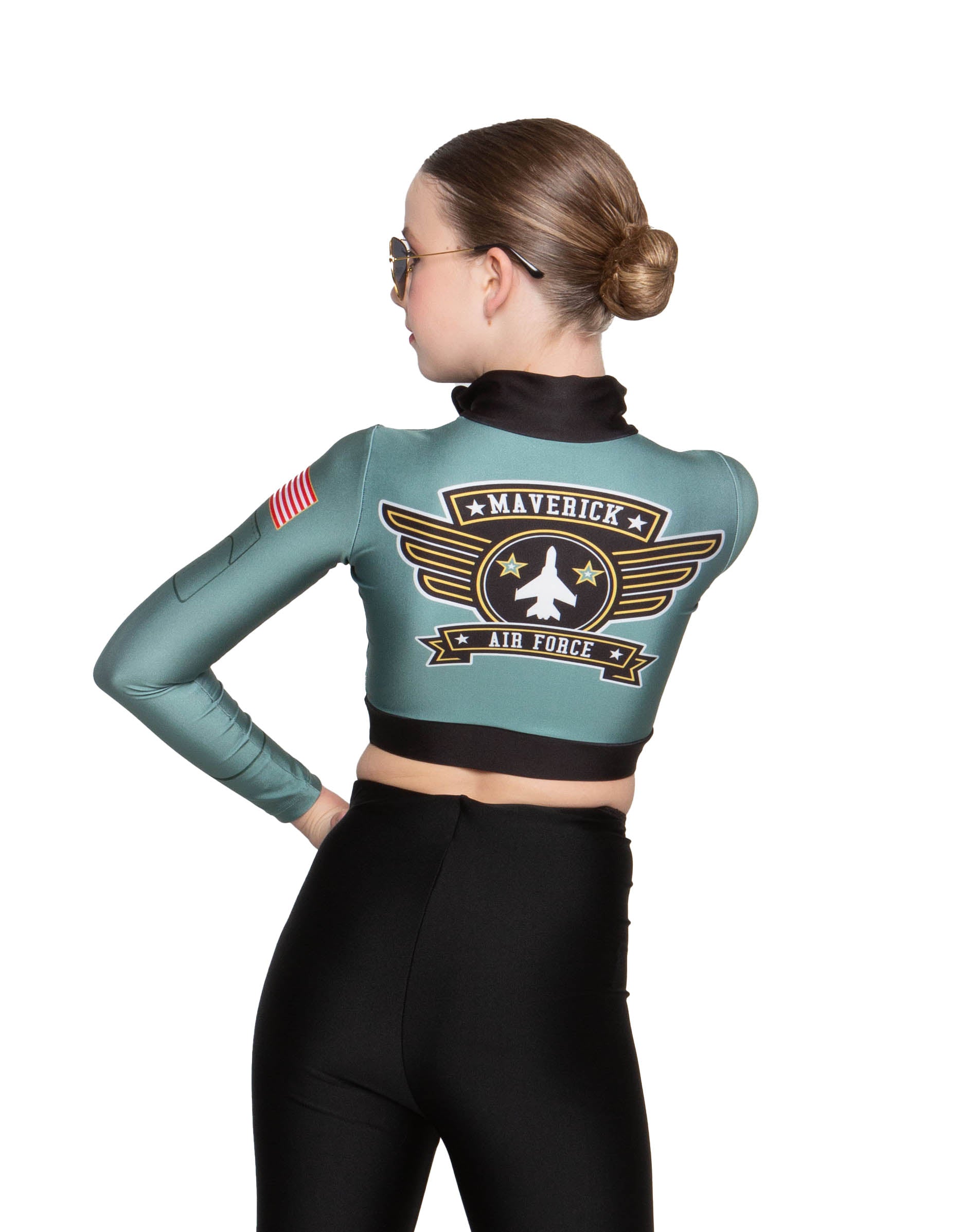 Maverick LS Zipper Front Crop Top