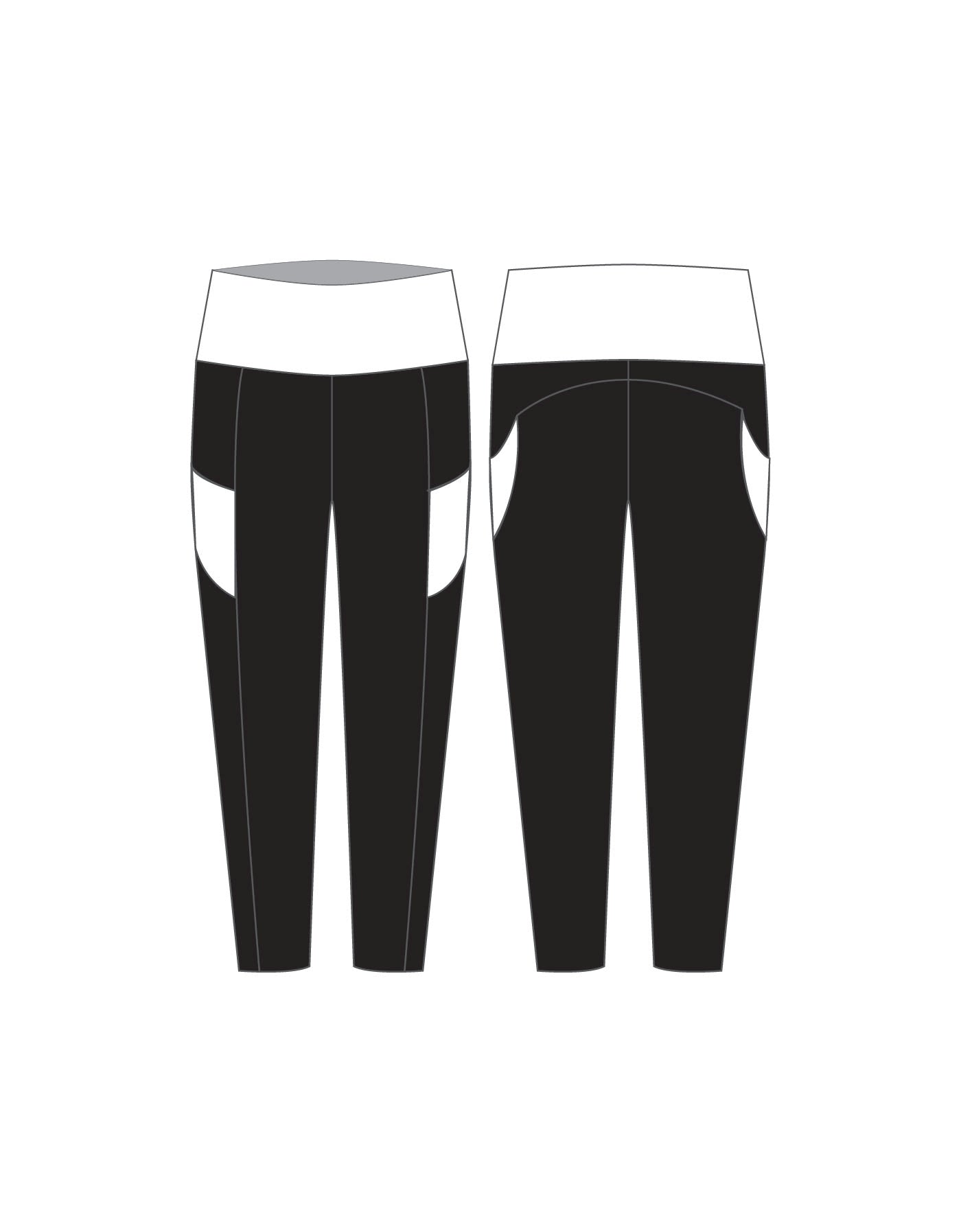 Custom Inked Popcolour Pocket Capri Leggings - Flat Supplex