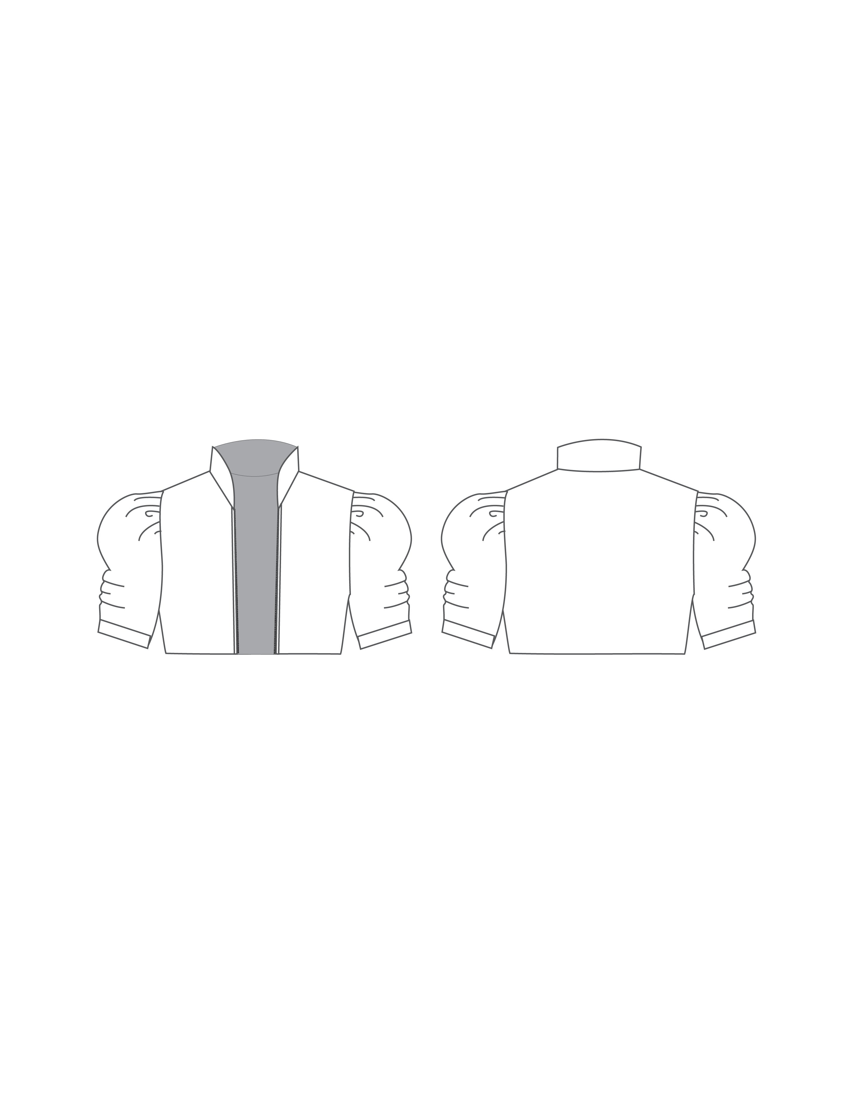 Custom Inked Gathered Sleeve Crop Jacket - Lycra