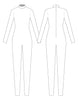 Custom Inked Lycra LS Tneck Zipper Back Unitard - Hamilton Theatrical