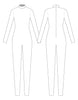 Custom Inked Lycra LS Tneck Zipper Back Unitard - Hamilton Theatrical