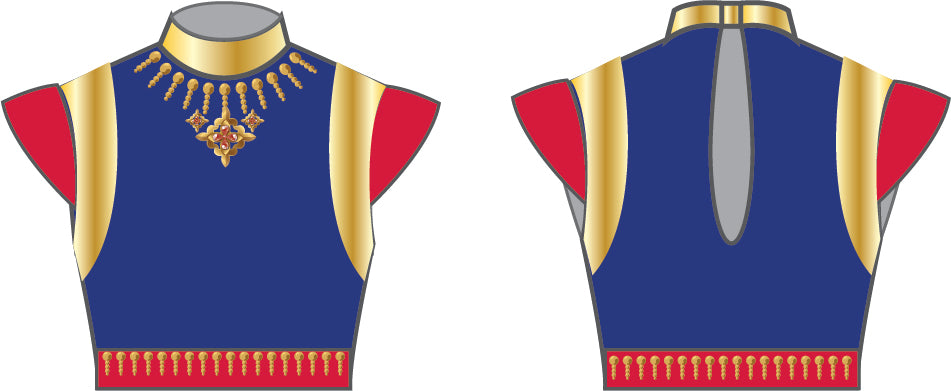 Custom DCL Aladdin TNeck Keyhole Crop with Shoulder Caps