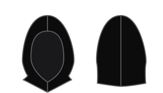 Custom Solid Black Loose Hood