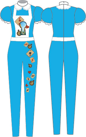 Custom Lumberton HS Through the Keyhole Puff Sleeve TNeck Zipper Back Unitard