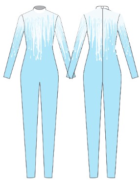 Christmas - Jack Frost LS Tneck Zipper Back Unitard