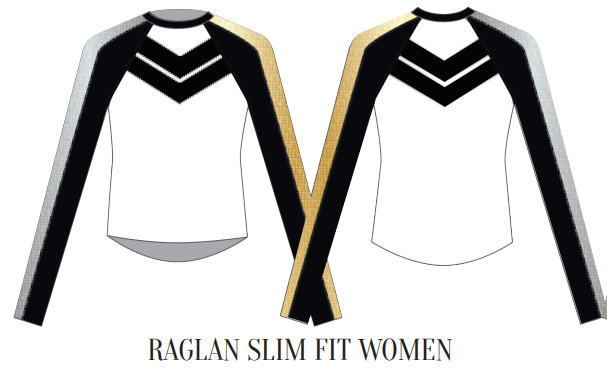 Custom K&C Holo/Lycra Girls Raglan LS Tee