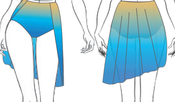 Custom Sand Asymetrical Skirt