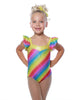 Rainbow Bright Sweetheart Ruffle Leotard - Hamilton Theatrical