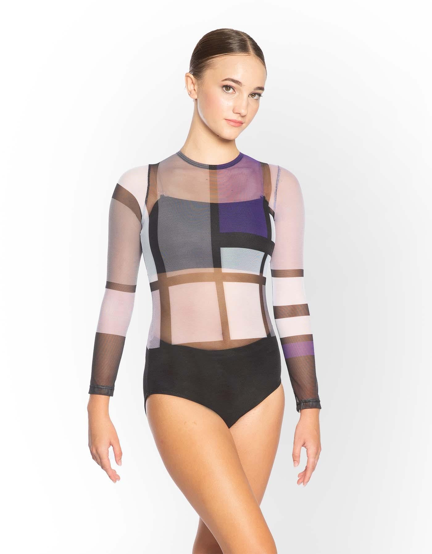 Outline LS Mesh Leotard with Bandeau and Panty - Hamilton Theatrical