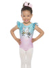 Unicorn Ballet Rainbow Smiling Eyes Tank Gather Sleeve Leotard