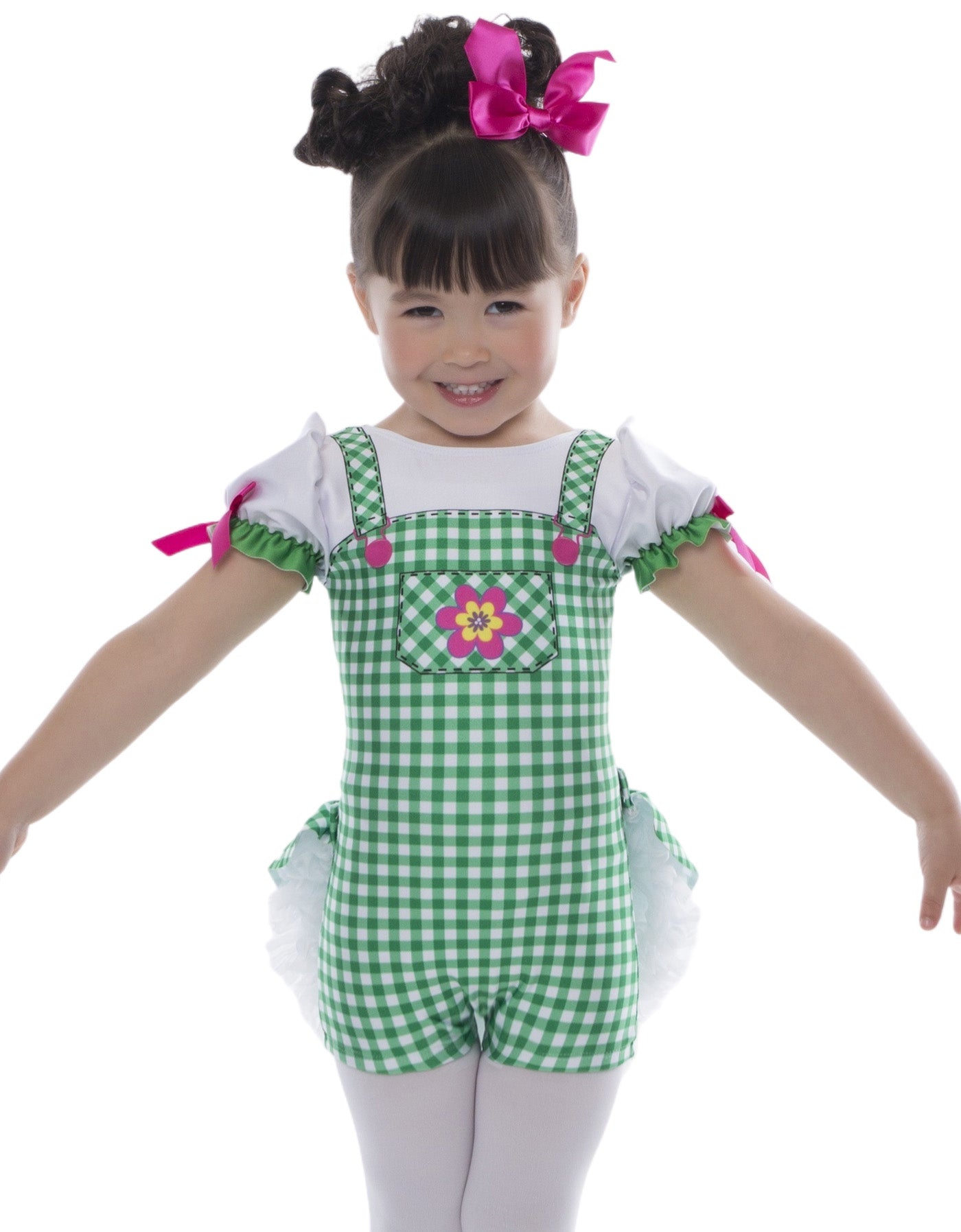 Flower Ballet Gingham Pettibustle with Top Skirt