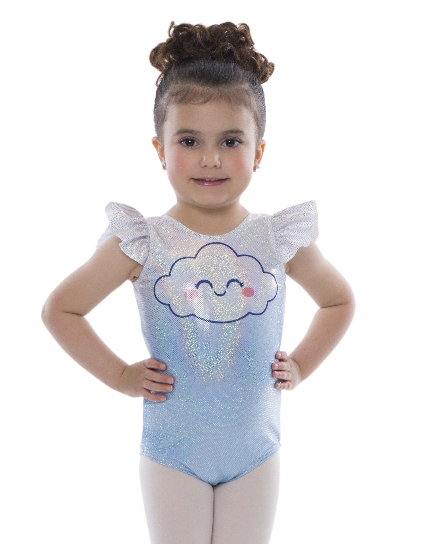 Cloud Ballet Smile Tank Gather Sleeve Leotard