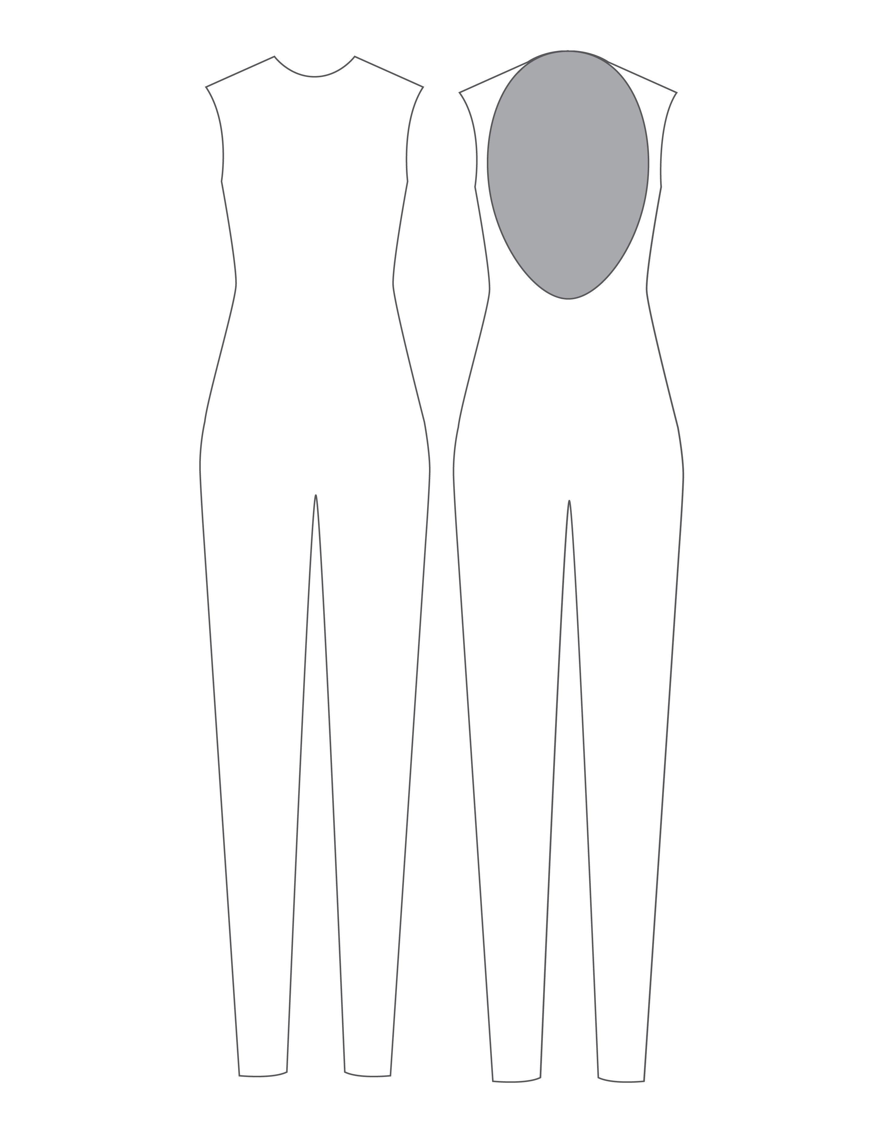Custom Inked Lycra Sleeveless Open Back Unitard - Hamilton Theatrical