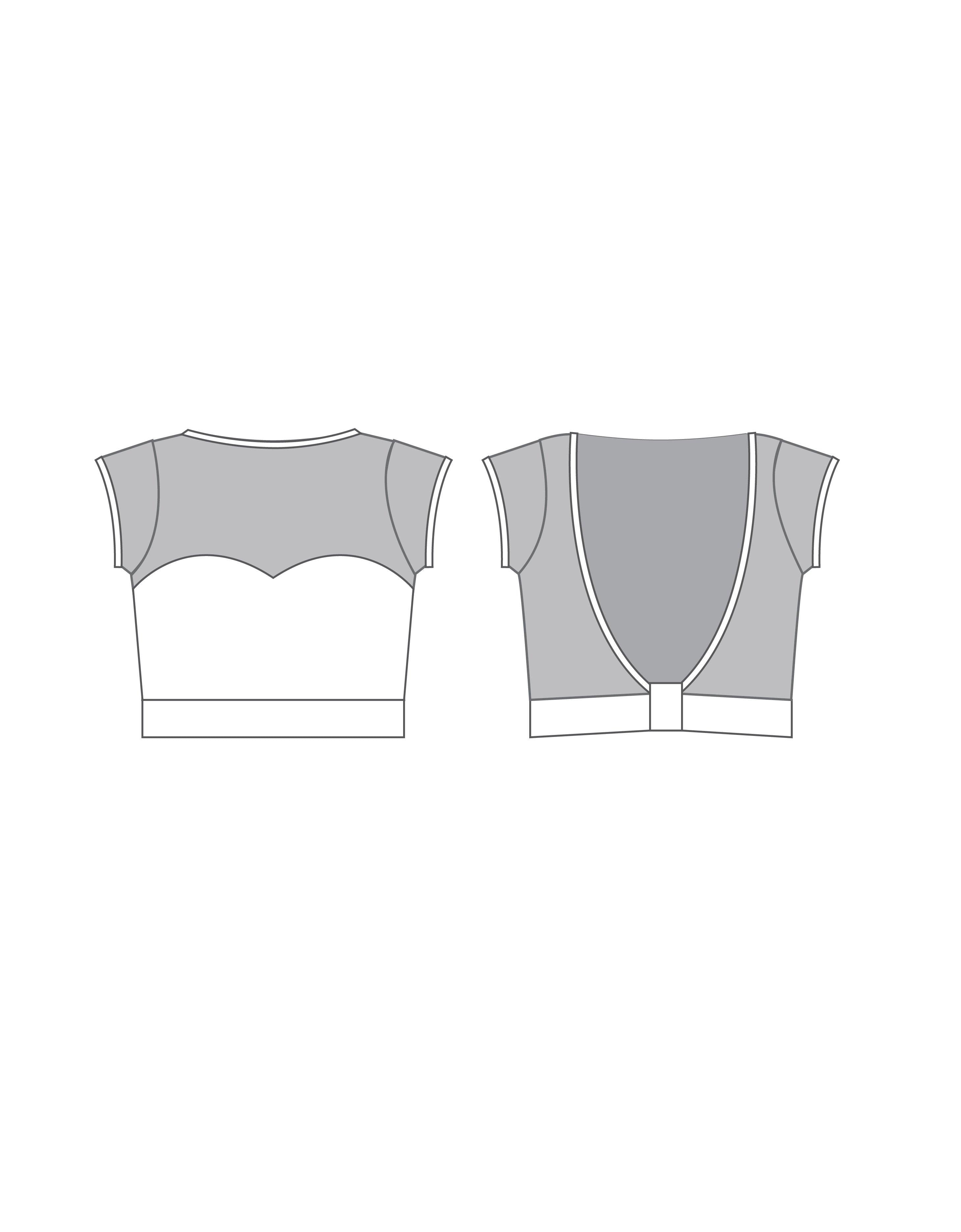 Custom Inked Mesh Bow Back Crop Top - Hamilton Theatrical