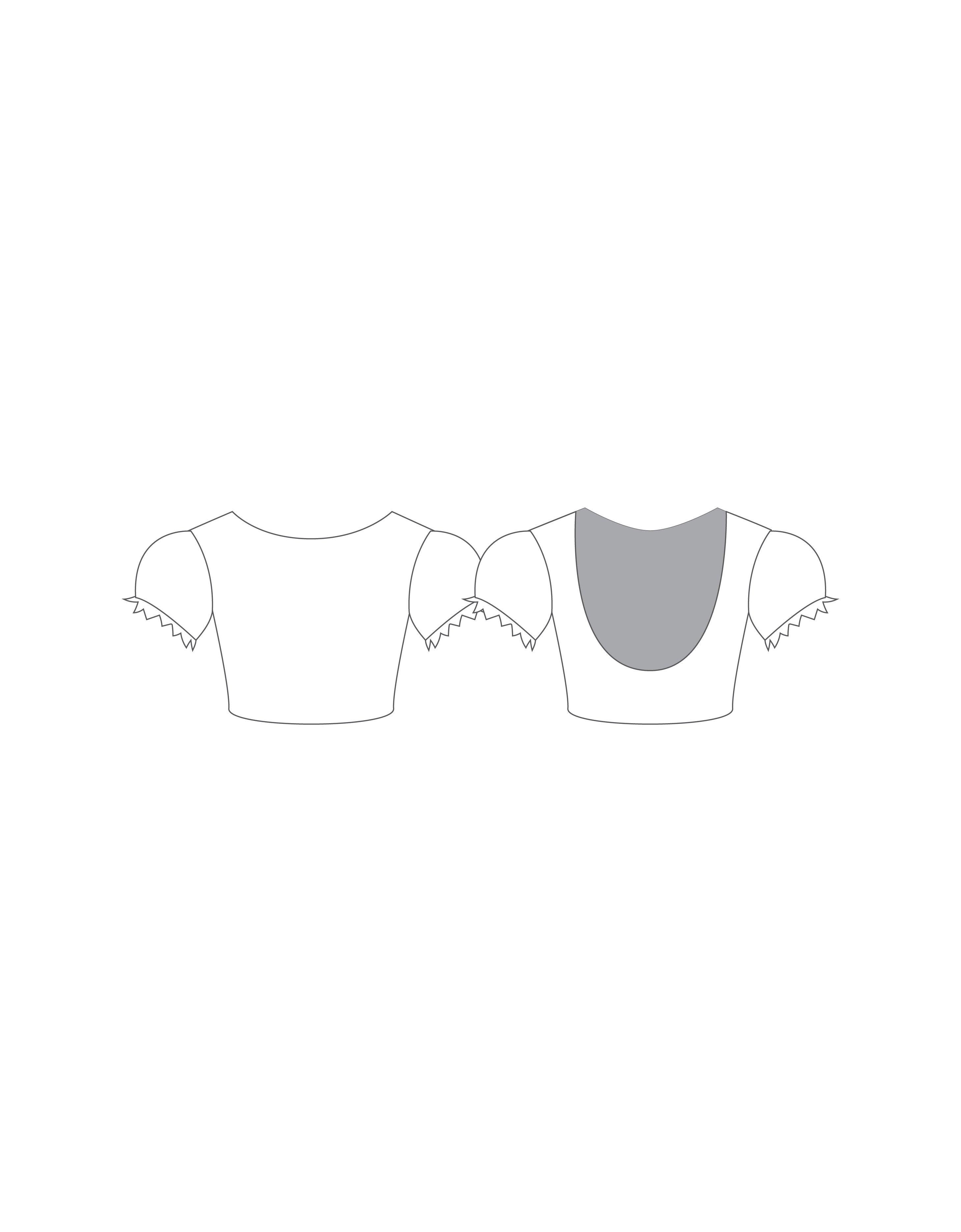 Custom Inked Minis Lycra Puff Sleeve Crop Top
