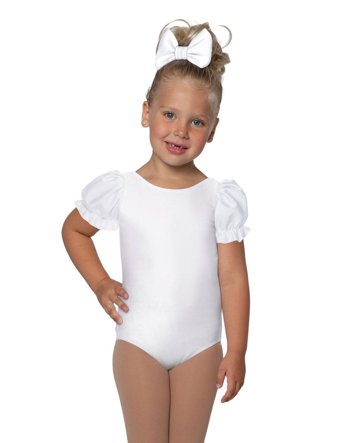 Solid Lycra Puff Sleeve Leotard - Hamilton Theatrical