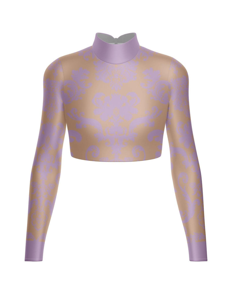 ls land image nude - 27 Brocade Nude LS Crop Top – Hamilton Theatrical