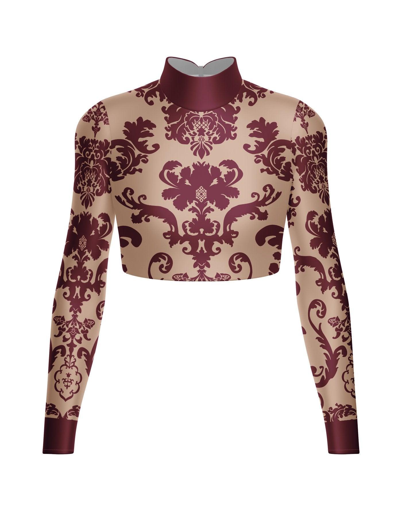 LS junior nude Brocade Nude LS Crop Top – Hamilton Theatrical