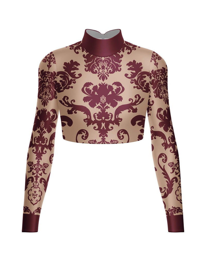 ls land image nude - 27 Brocade Nude LS Crop Top – Hamilton Theatrical