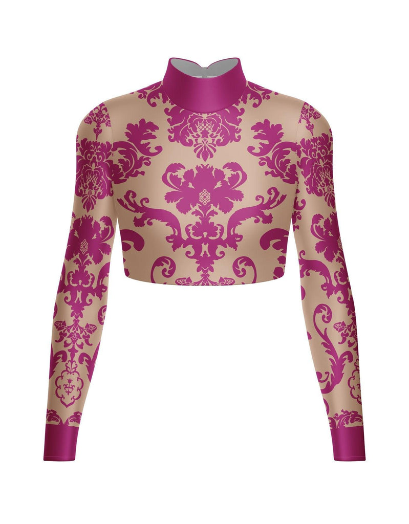 LS little pirates nude" Brocade Nude LS Crop Top – Hamilton Theatrical