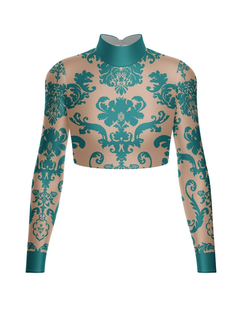 ls land image nude - 21- Brocade Nude LS Crop Top – Hamilton Theatrical