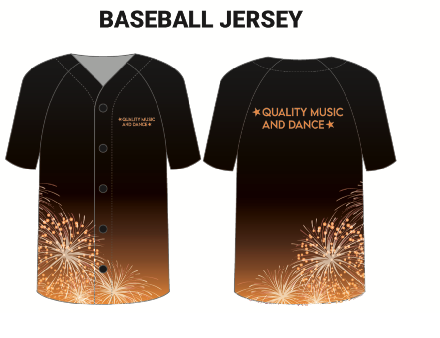 Custom Quality Music and Dance  Baseball Jersey