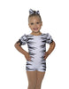 Animal Crackers Zebra Puff Sleeve Biketard - Hamilton Theatrical